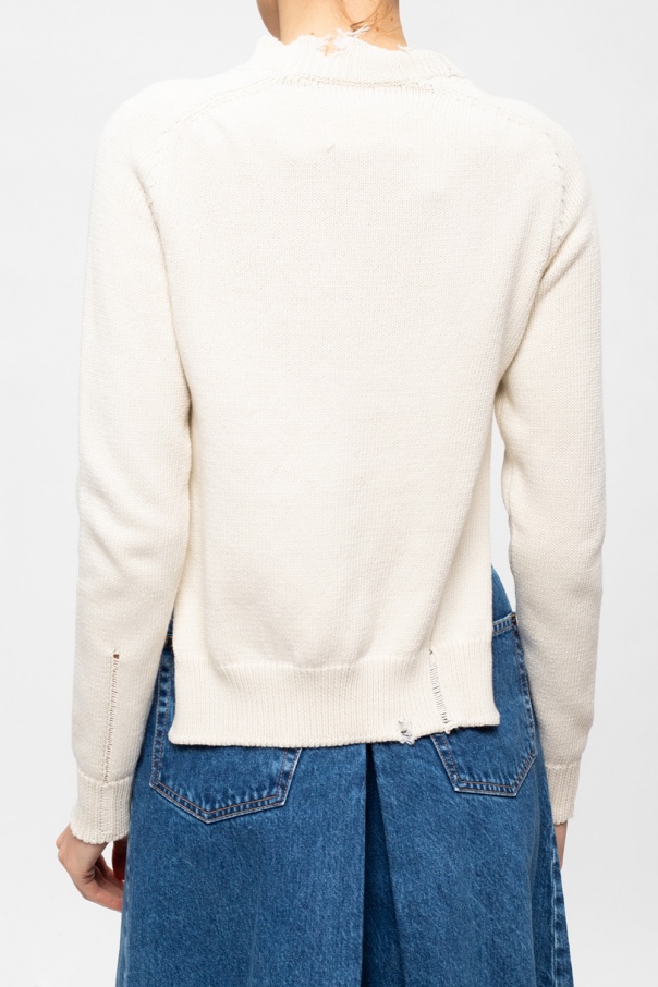 Maison Margiela Distressed sweater | button-up long-sleeve jacket 